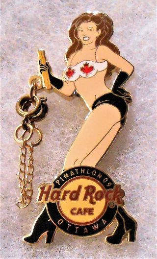 Hard Rock Cafe Ottawa Sexy Girl In Red Black Bikini With Maple Leafs Pin 50028