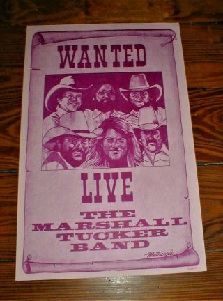 Marshall Tucker Band 1980 Poster At Giants Stadium