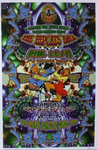 Phil Lesh,  Ram Dass,  Hepcats Ball Gamh Poster 10/29/2003 Signed By Dennis Loren