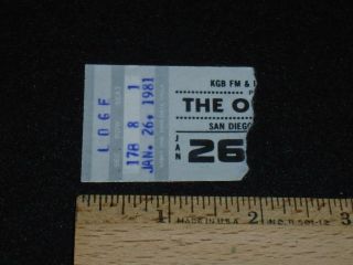 Vintage Concert Ticket Stub The Outlaws San Diego Sports Arena January 26,  1981