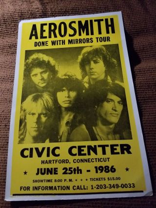 Aerosmith 1986 Concert Poster