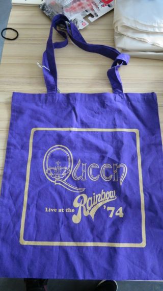 Queen Live At The Rainbow 1974 Rare Purple Tote Bag,  Not In Shops,