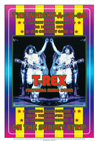 Hard Rock: T - Rex At The Whisky A Go Go Concert Poster 1972