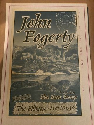 John Fogerty Blue Moon Swamp Poster The Fillmore S.  F.  5/18/1997