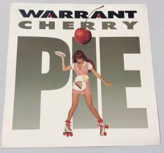 Vintage 1990 Lp Record Promo Display Flat 2 - Sided Warrant Cherry Pie