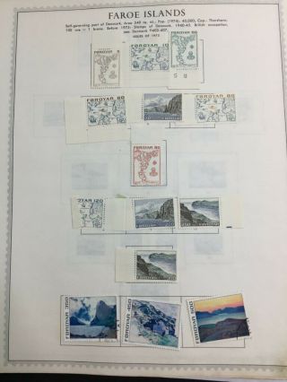 Tcstamps 59x Pages Old Faroe Islands Postage Stamps 614