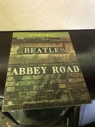 The Beatles 1969 Sheet Music Something Song Sheet