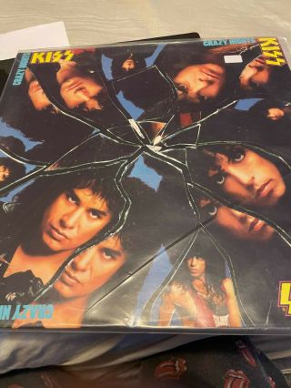 Kiss Crazy Nights Record Album Lp Paul Stanley Gene Simmons