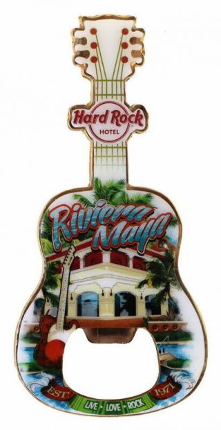 Hard Rock Hotel Riviera Maya Guitar Magnet Bottle Opener