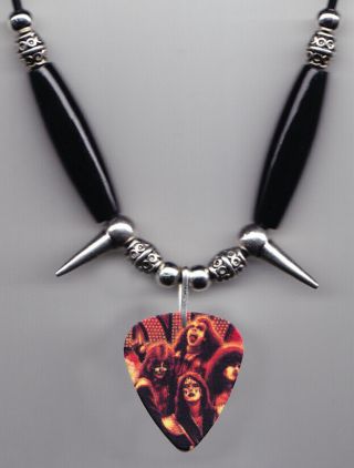 Kiss Band Photo Guitar Pick Necklace
