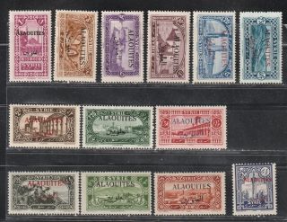 1925 French Colony Stamps,  Alaouites Syria Full Set Mh,  Sc 25 - 37