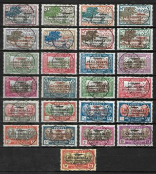 Caledonia 1933 Paris - Noumea Set Of 25 Stamps Yvert 3 - 28 Cv €240 Vf