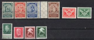 Germany,  Deutsches Reich,  1924,  1925,  1930,  1935,  Four Better Sets,  Mnh