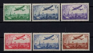 Aq140566/ France / Airmail / Y&t 8 / 13 Mh Complete – Cv 205 $