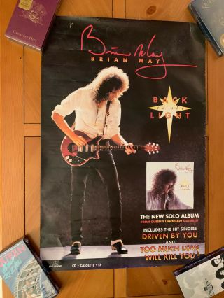 Two Queen Brian May 1993 Uk Promo Posters - Back To The Light And Singles