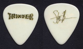 Trixter Steve Brown Signature White/gold Guitar Pick - 1990 Tour