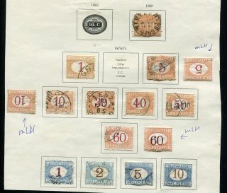 De356) Italy Classic Stamps /mlh Portomarken Segnatasse Cinderella On 2 Pag
