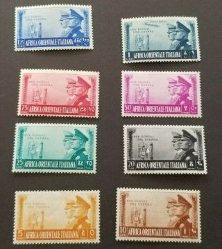 Italy,  Italian East Africa,  Wwii Stamps With Hitler & Mussolini,  W/hr