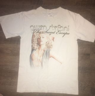 Gwen Stefani The Sweet Escape 2007 White T Shirt Anvil Size Small
