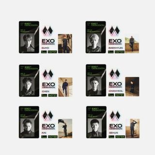 Exo Vol.  6 Album [obsession] Official Id Card,  Deco Sticker (exo Ver)