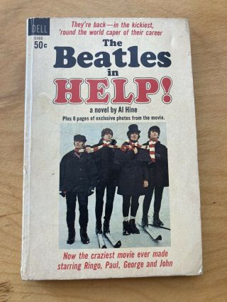 Vintage 1965 Dell Movie Book The Beatles In Help A Novel By Al Hine 1st Ed