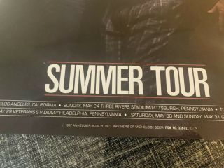 GENESIS Summer Tour 1987 Michelob Anheuser Busch Poster Phil Collins 19”x13.  5” 3
