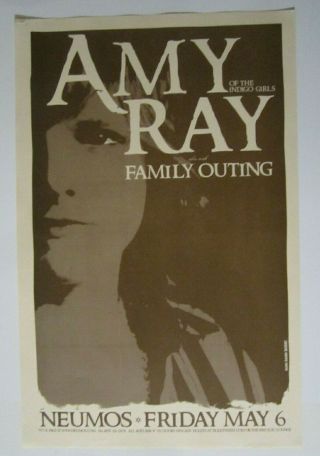 Amy Ray (indigo Girls) 2005 Seattle Concert Poster W/ Family Outing