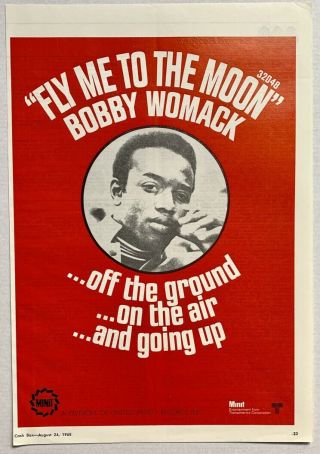 Bobby Womack 1968 Vintage Poster Advert Fly Me To The Moon