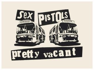Sex Pistols - Poster - Pretty Vacant - Johnny Rotten Steve Jones Punk Rock