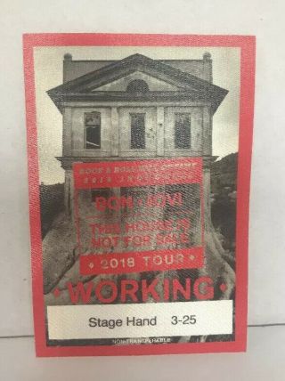 Bon Jovi This House Is Not Backstage Pass 2018 Tour Local Crew