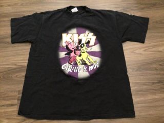 Kiss - Vintage T - Shirt - Ace Frehley,  Gene Simmons - Aucoin Era - 1994