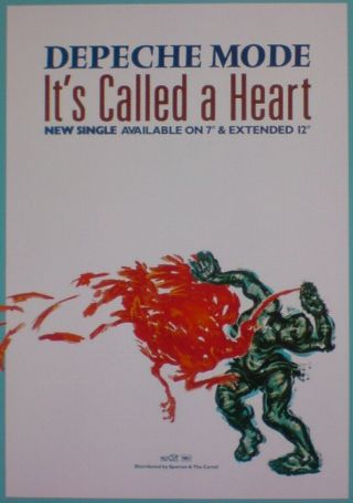 Depeche Mode " Its Called A Heart " 17 X 11 Promo Poster