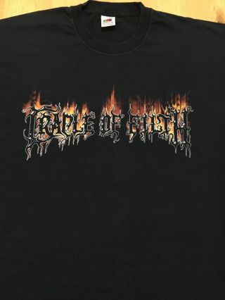 Cradle Of Filth Vintage Tour Shirt (xl) 45” Chest