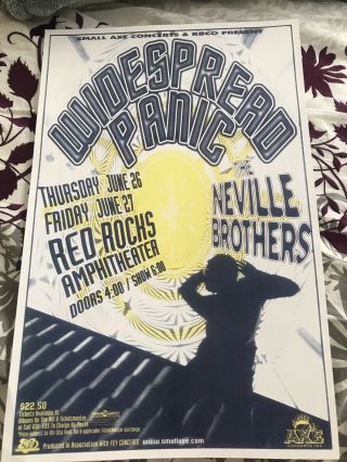 11x17 Widespread Panic Red Rocks Amphitheatre Concert Poster.