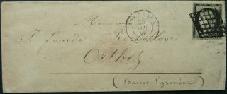 France 25 Nov 1849 Postal Cover W/ 20c Rate From Bordeaux To Orthez - See