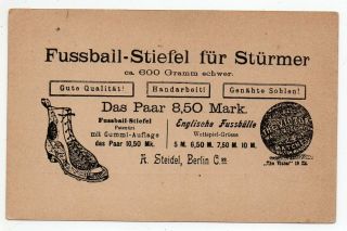 1900´s Germany Football Soccer Advertising Cover Stationery,  Very Scarce
