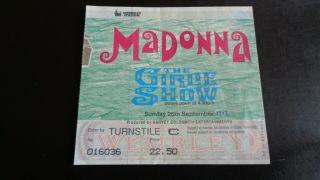 Madonna Girlie Show Concert Ticket Wembley Uk September 1993