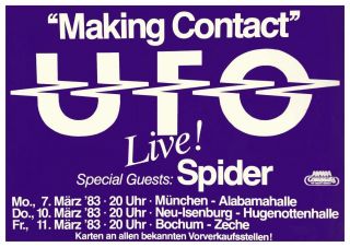 Ufo - Poster - Live In Germany 1983 Phil Mogg Michael Schenker Pete Way Metal