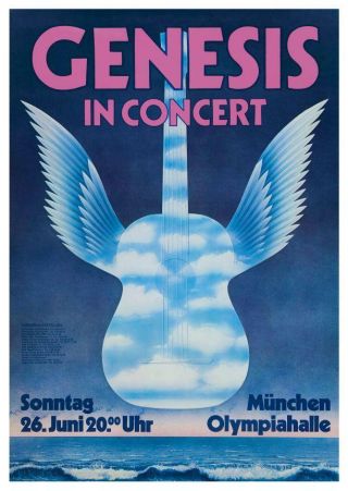 Genesis Poster Live In Germany - Trick Of The Tail - Wind & Wuthering