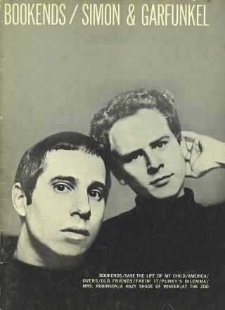 Simon And Garfunkel Bookends Sheet Music Songbook From 1968