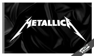 Metallica Flag Banner 3x5 Ft Band Black Heavy Metal