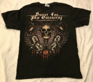 Bullet For My Valentine Skull Raven Razorblades Tour C T - Shirt Black M Vguc