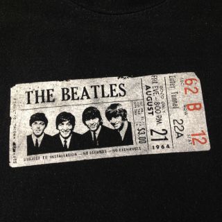 The Beatles 2005 Apple Corps,  " 1964 Concert Ticket " Size L T - Shirt