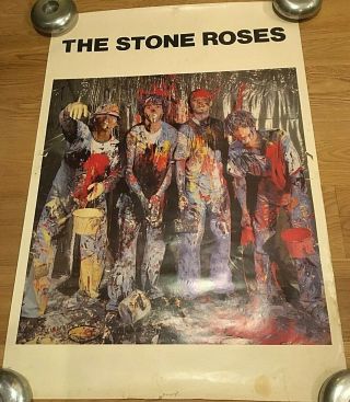 The Stone Roses - Vintage Promo Publicity Paint Splatter Band Poster - 1989