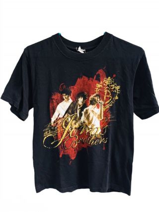 Authentic Jonas Brothers 2008 Small Concert Tour T - Shirt
