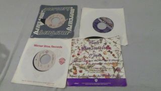 4 Vintage Prince 45 Vinyl Records Little Red Corvette Nasty Girl Doves Cry.