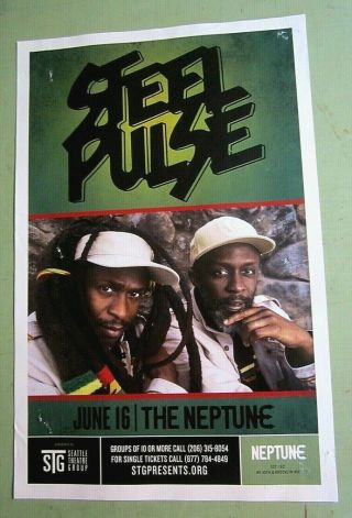 Steel Pulse 2015 Concert Show Poster Seattle
