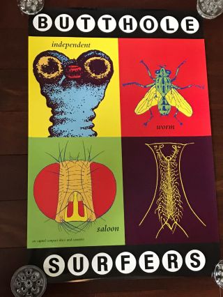 Butthole Surfers Independent Worm Saloon Poster 1993 Promo Promotional Posters
