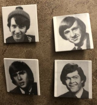 The Monkees Nos 1.  5” Pins Complete Set 4 Vintage Pin Back