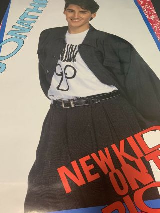 Vintage 1989 80’s Kids On The Block NKOTB Jonathan Knight Poster Funky 3
